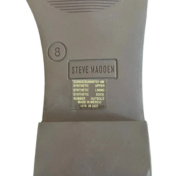 Steve Madden Bone Ivory Gladiator Gold Studs Sunnie Sandal Size 8 - Picture 3 of 4